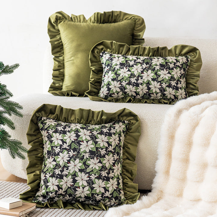 Plush Ruched Decorative Pillow