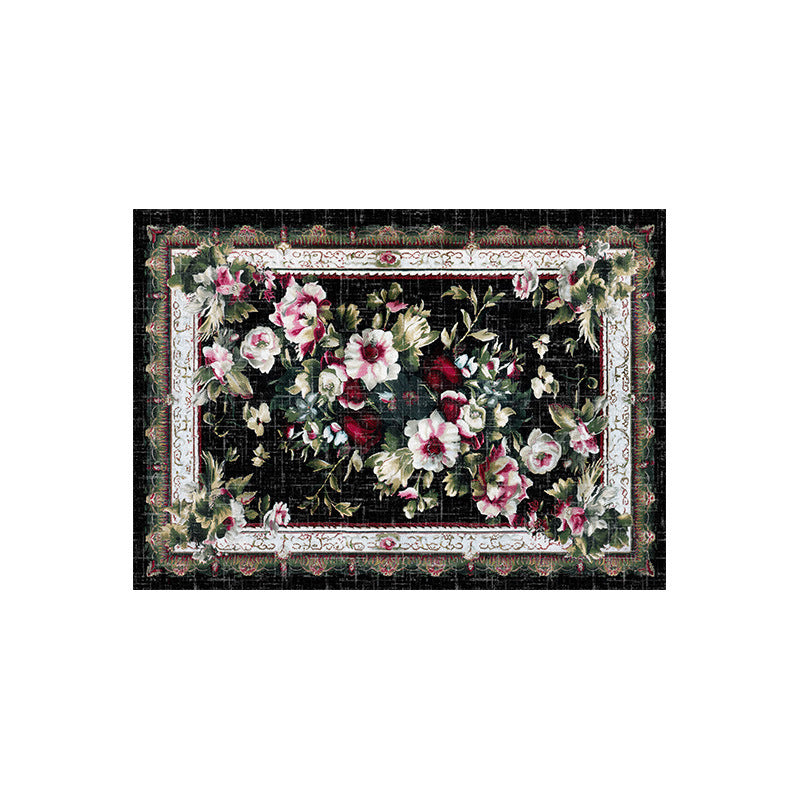 Vintage Floral Print Area Rug Kalsten
