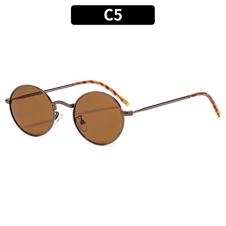 Retro Round Frame Sunglasses
