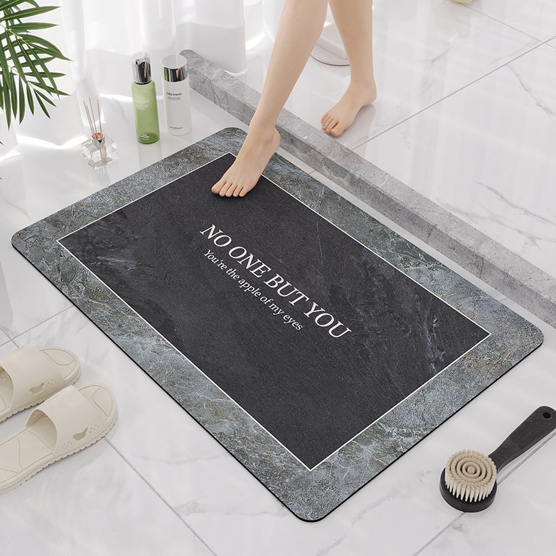 Elegant Marble Design Bathroom Mat Kalsten