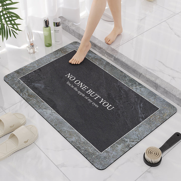 Elegant Marble Design Bathroom Mat Kalsten