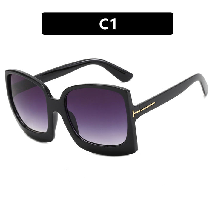 Women's oversized sunglasses in modern square design with mirrored lenses Kalsten