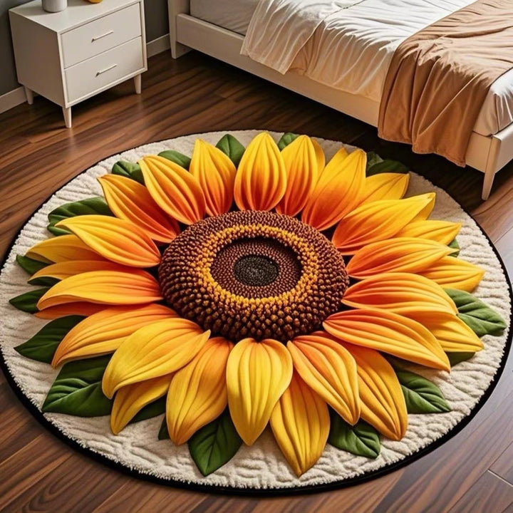 Floral Pattern Plush Area Rug