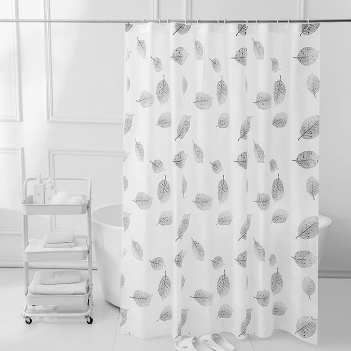 Leaf-Patterned Shower Curtain Kalsten