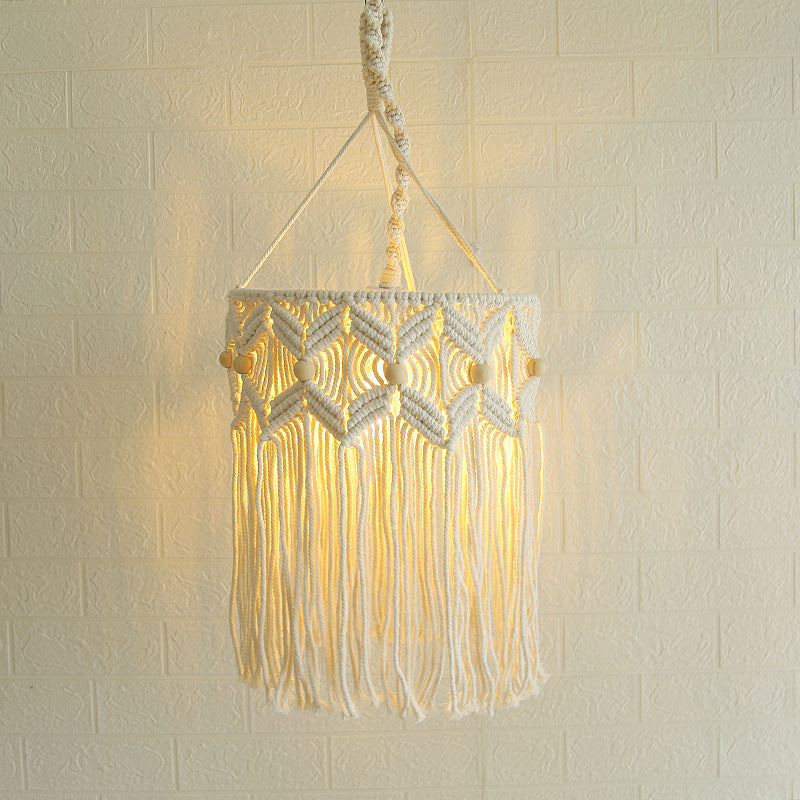 Decorative Macrame Hanging Light Fixture Kalsten