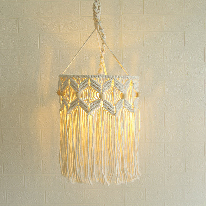 Decorative Macrame Hanging Light Fixture Kalsten