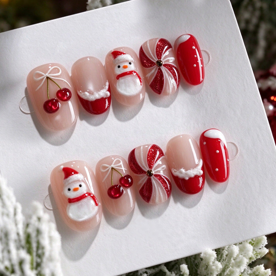 Christmas Themed Press-On Nails Kalsten