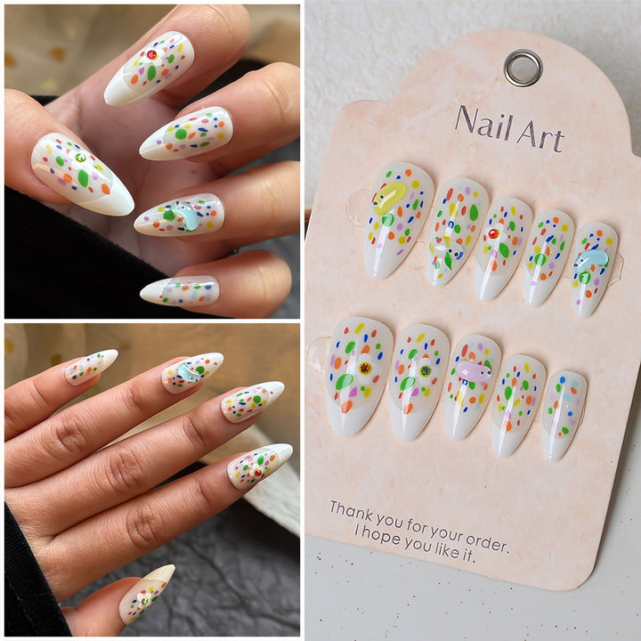 Colorful Artistic Press-On Nail Set Kalsten