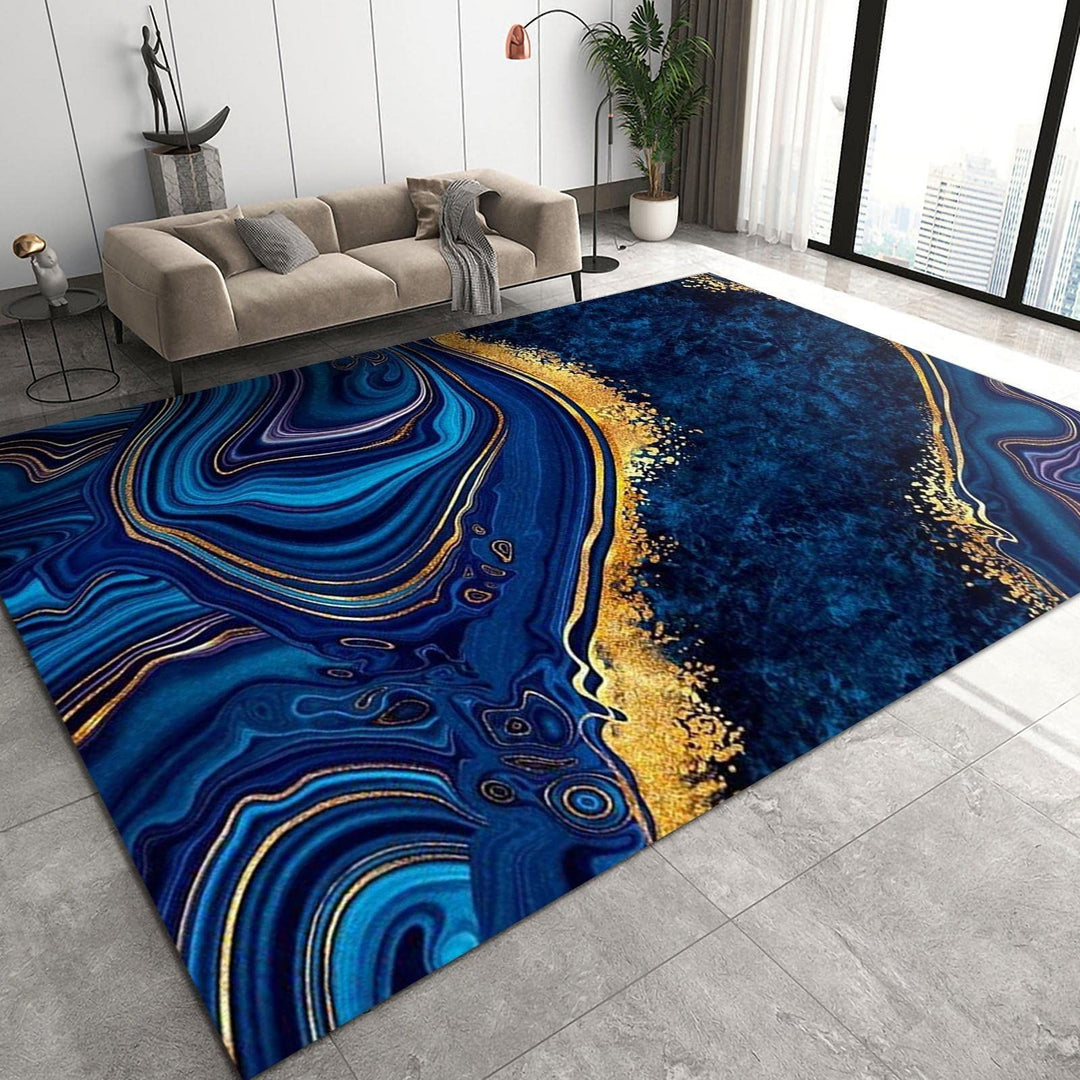 Luxurious Marble-Inspired Area Rug