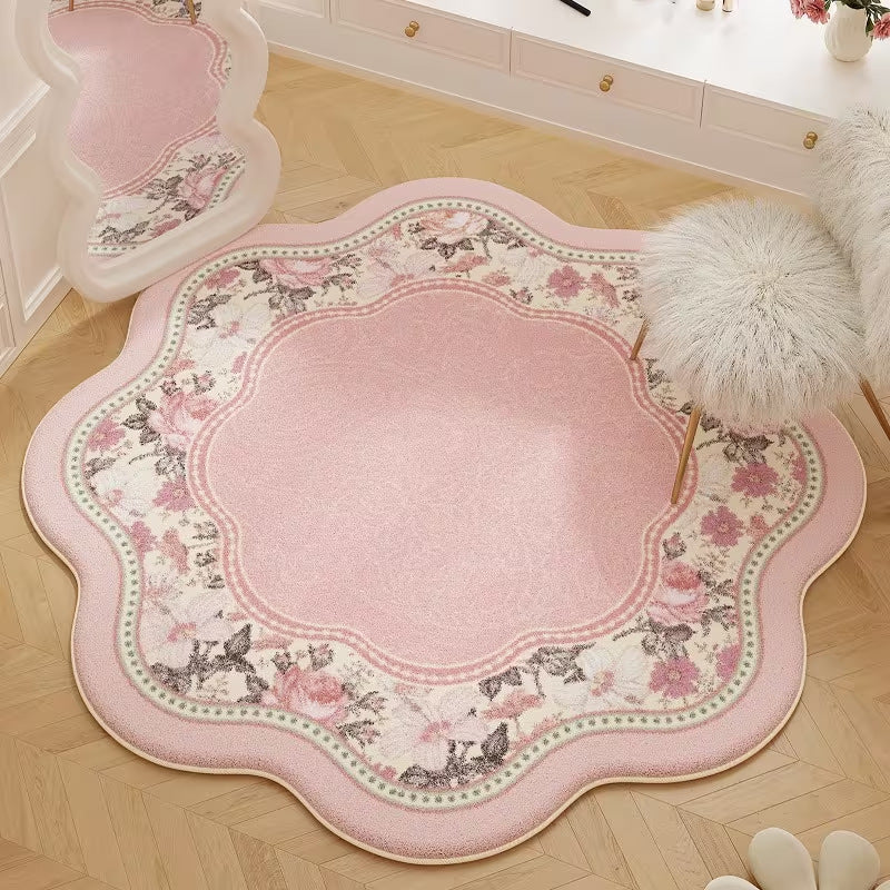 Floral Design Round Bath Mat