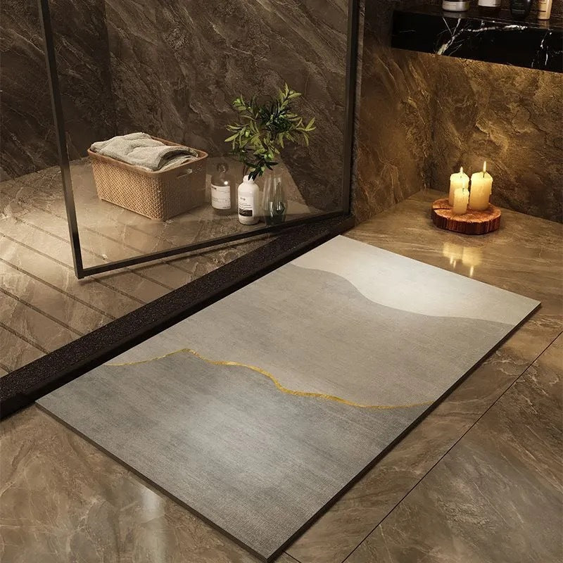 Modern Geometric Bath Mat Kalsten