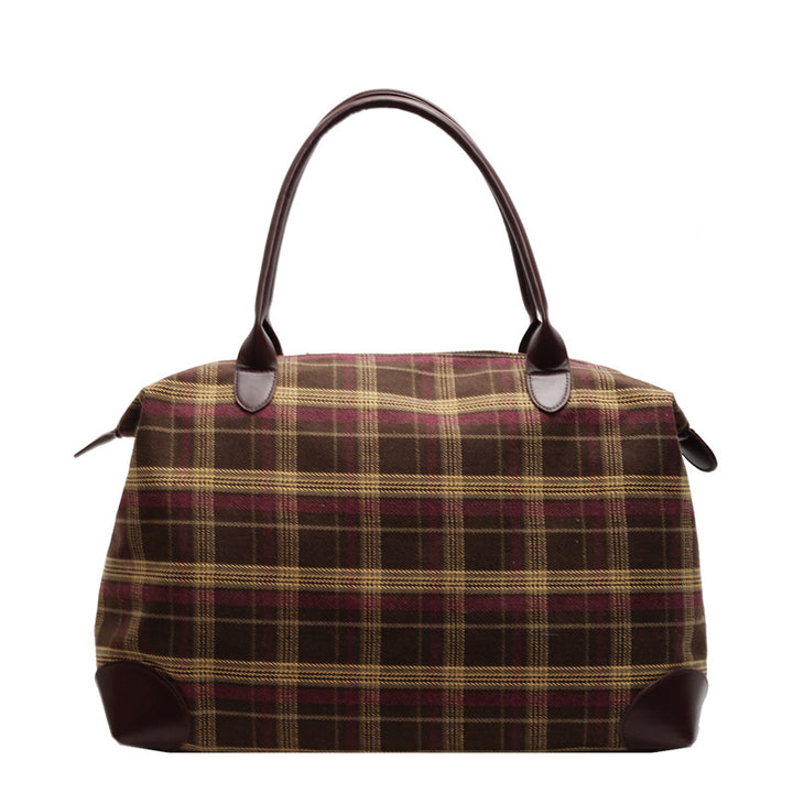 Plaid Structured Weekend Duffle Bag Kalsten