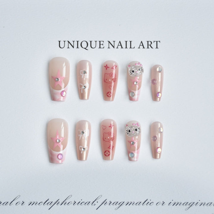 Creative Character-Themed Press-On Nail Art Kalsten