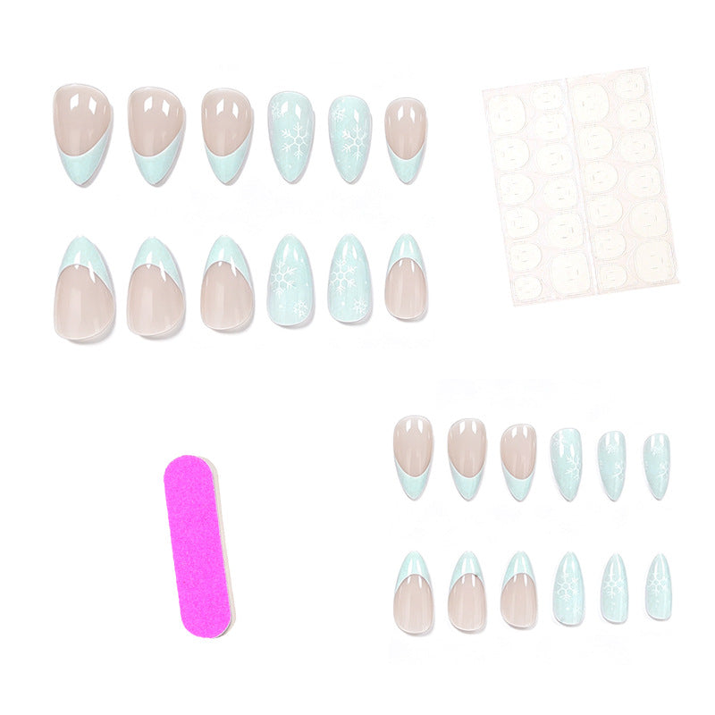 Artistic French Tip Acrylic Nail Enhancements Kalsten