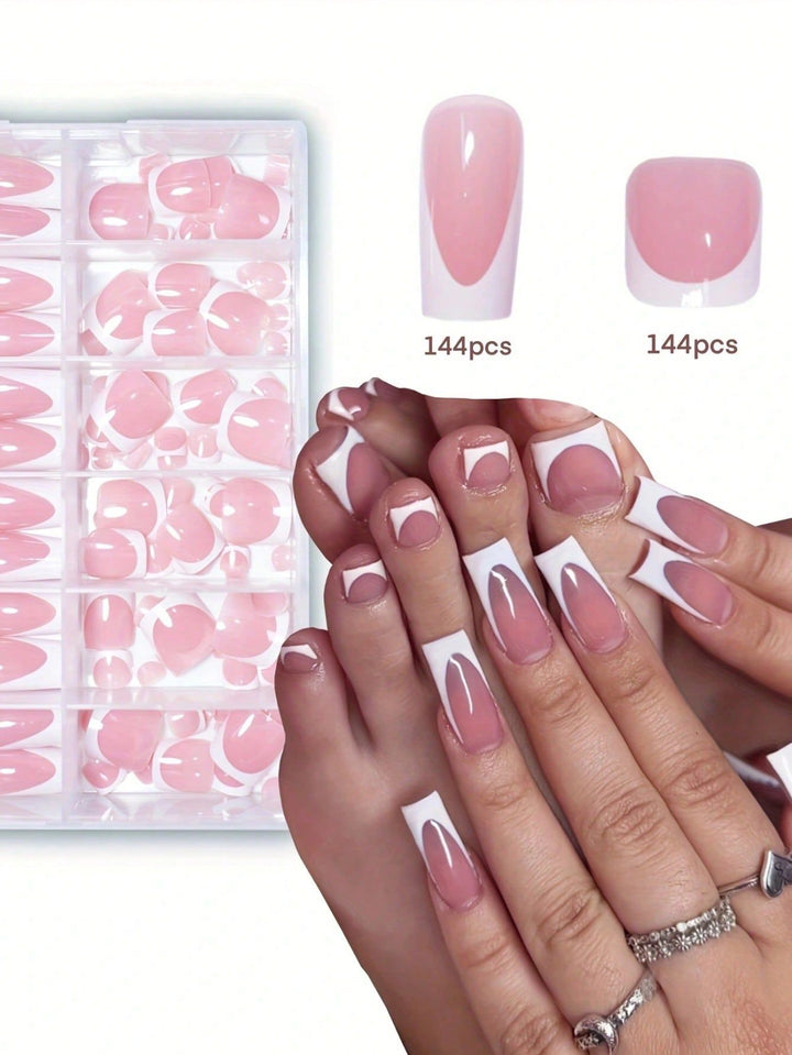 Premium French Tip Press-On Nail Set Kalsten