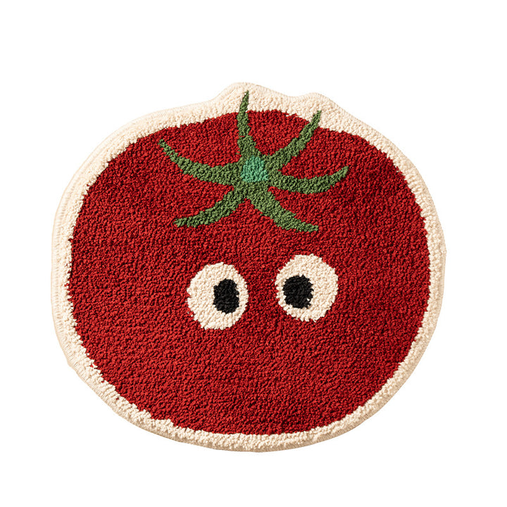 Hand-tufted short-pile floor rug in pear shape with non-slip latex backing Kalsten