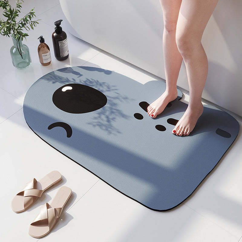 Playful Cat-Shaped Bath Mat