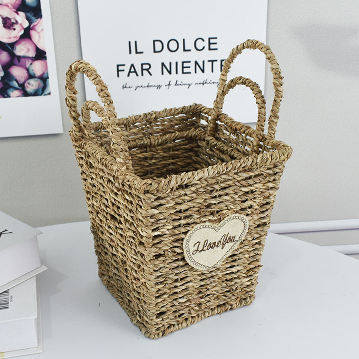 Handcrafted Natural Woven Storage Basket Kalsten