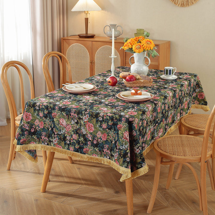 Bohemian Fringed Tablecloth
