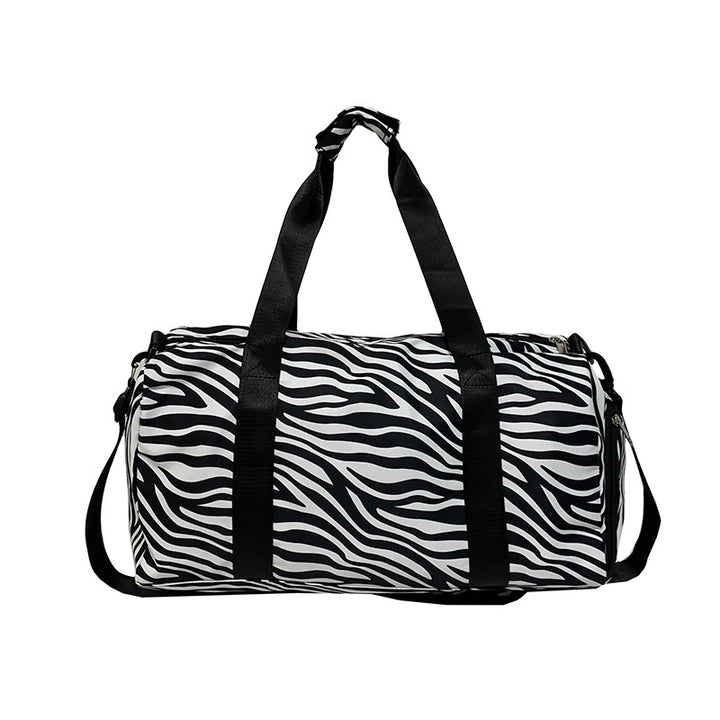 Fashionable Zebra Patterned Gym Duffle Bag Kalsten