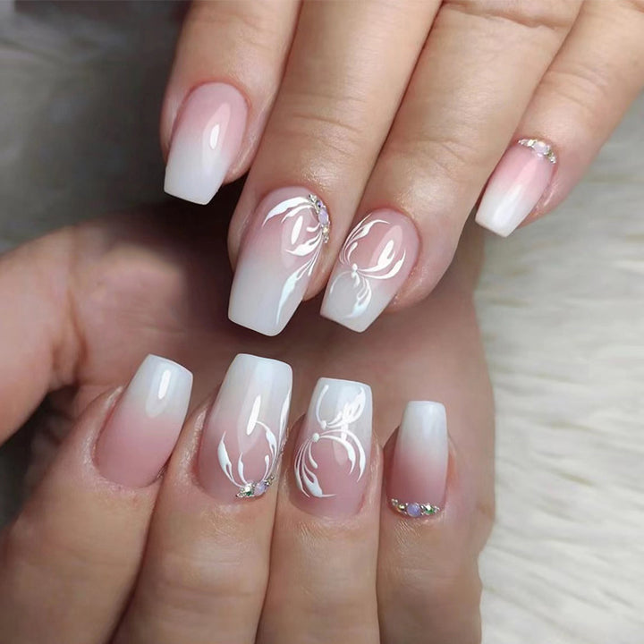 Artful Nail Extensions with Elegant Ombre Design Kalsten