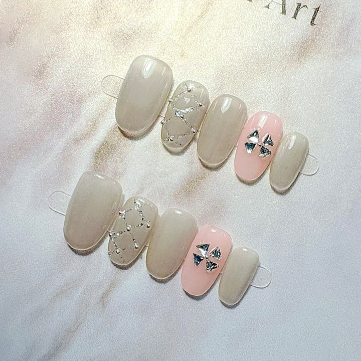Premium French Tip Press-On Nails Kalsten