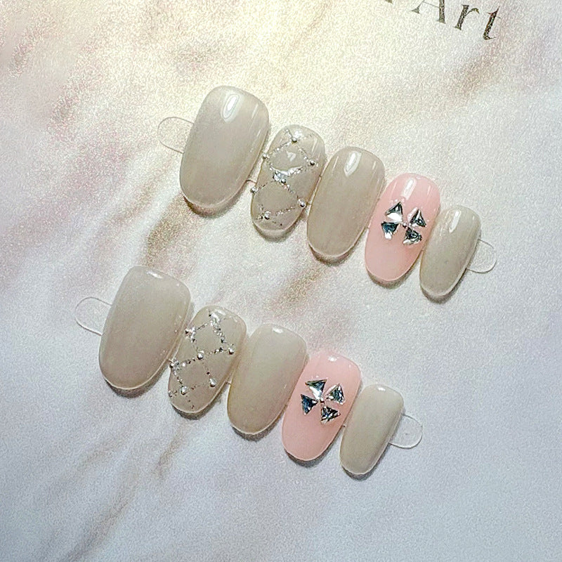 Elegant French Tip Press-On Nails Kalsten