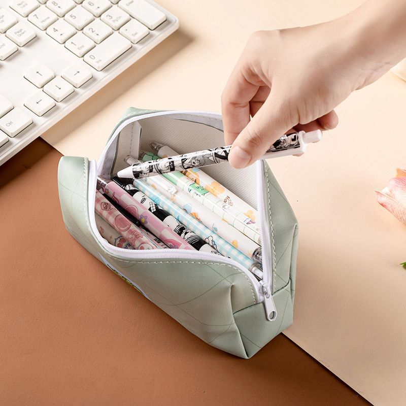 Playful Cartoon Character Zippered Pencil Case