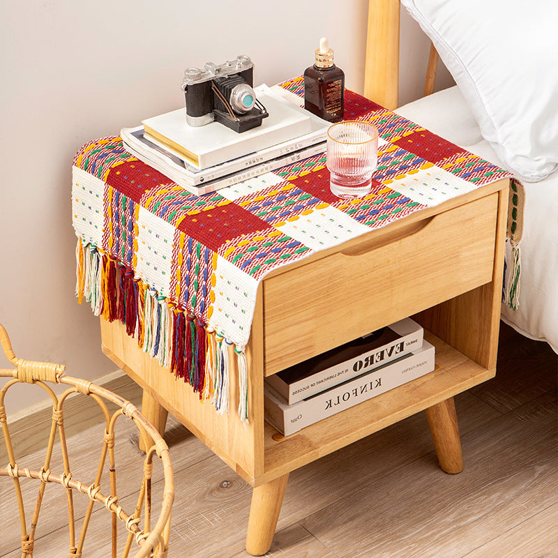 Woven placemat made of cotton in buffalo check with fine structured surface Kalsten