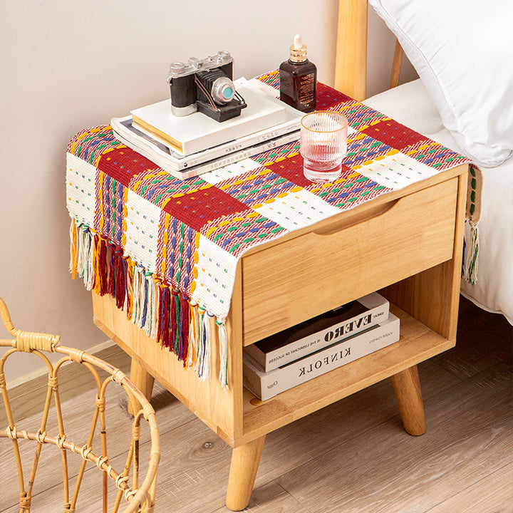 Woven placemat made of cotton in buffalo check with fine structured surface Kalsten