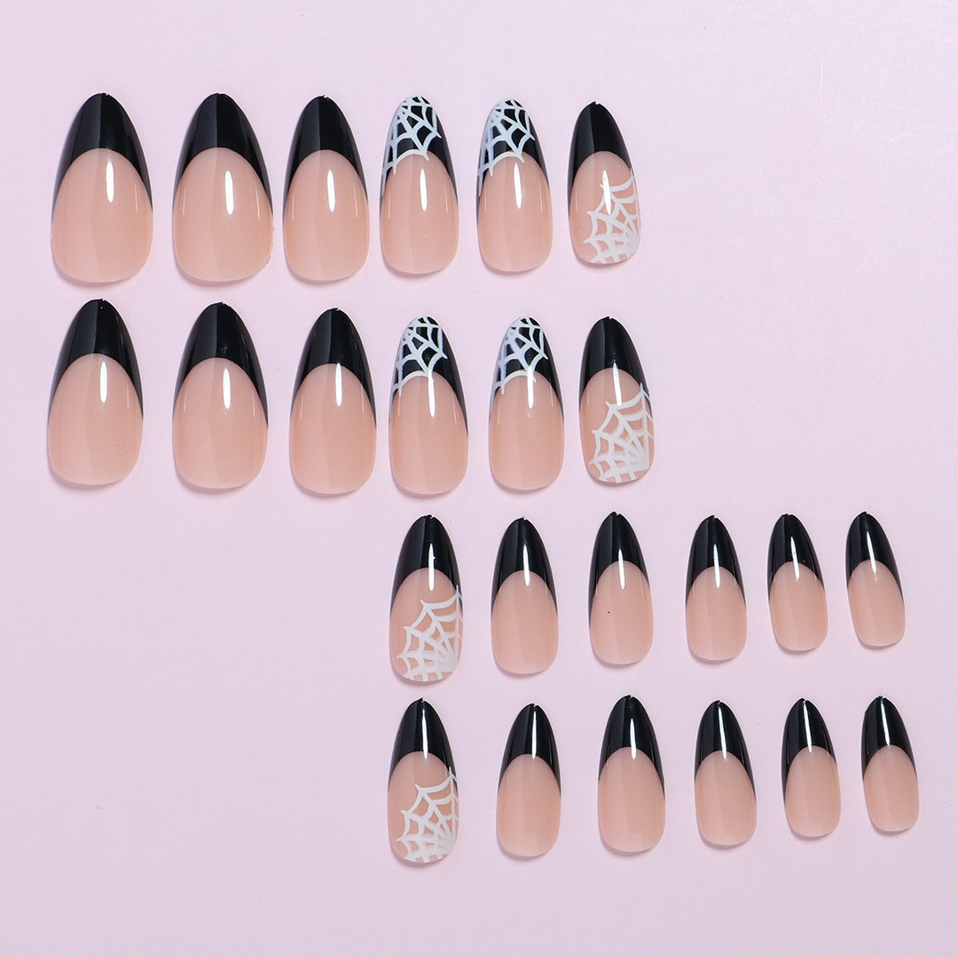 Artistic Halloween-Themed Stiletto Press-On Nails Kalsten