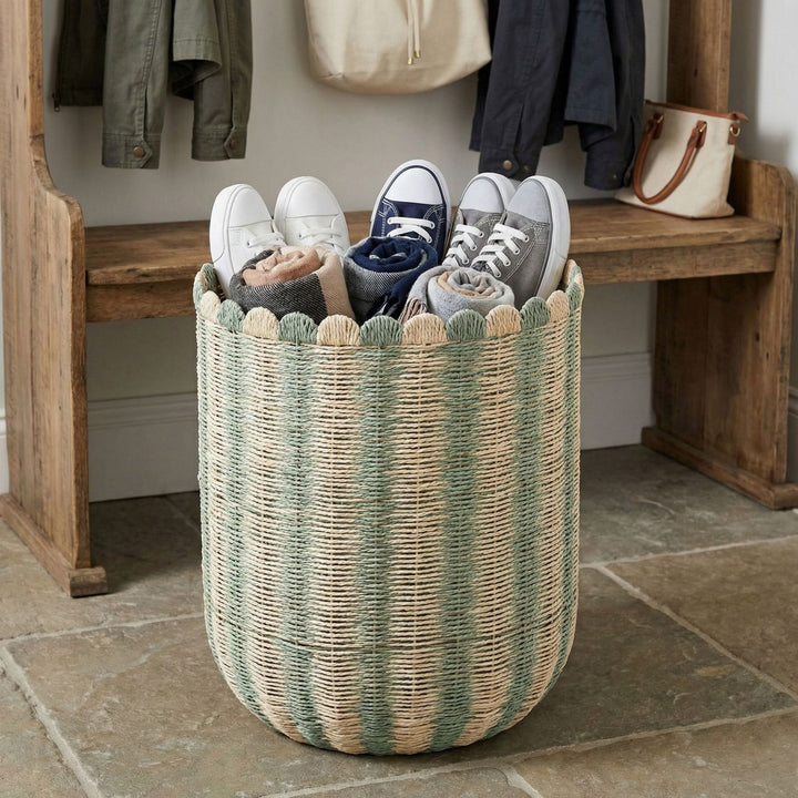 Decorative Woven Floor Basket Kalsten