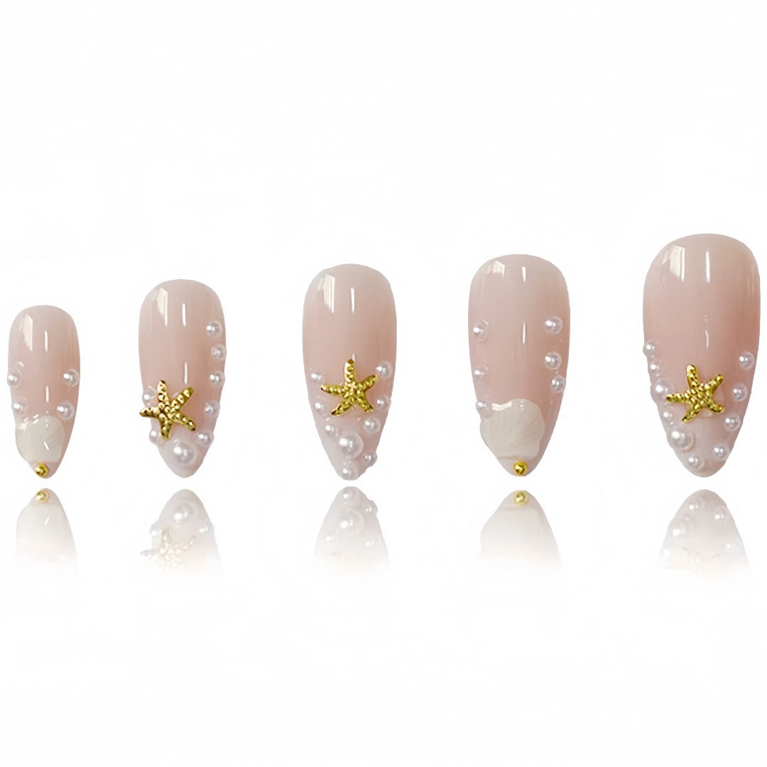 Shell-Inspired Nail Art Extensions Kalsten
