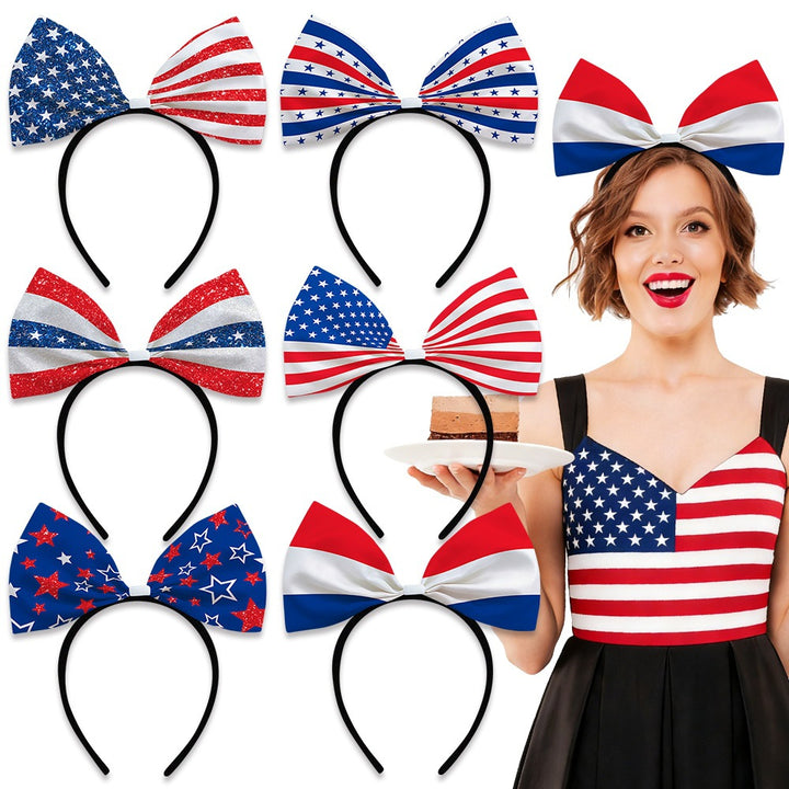Ladies oversized bow headband with star pattern Kalsten