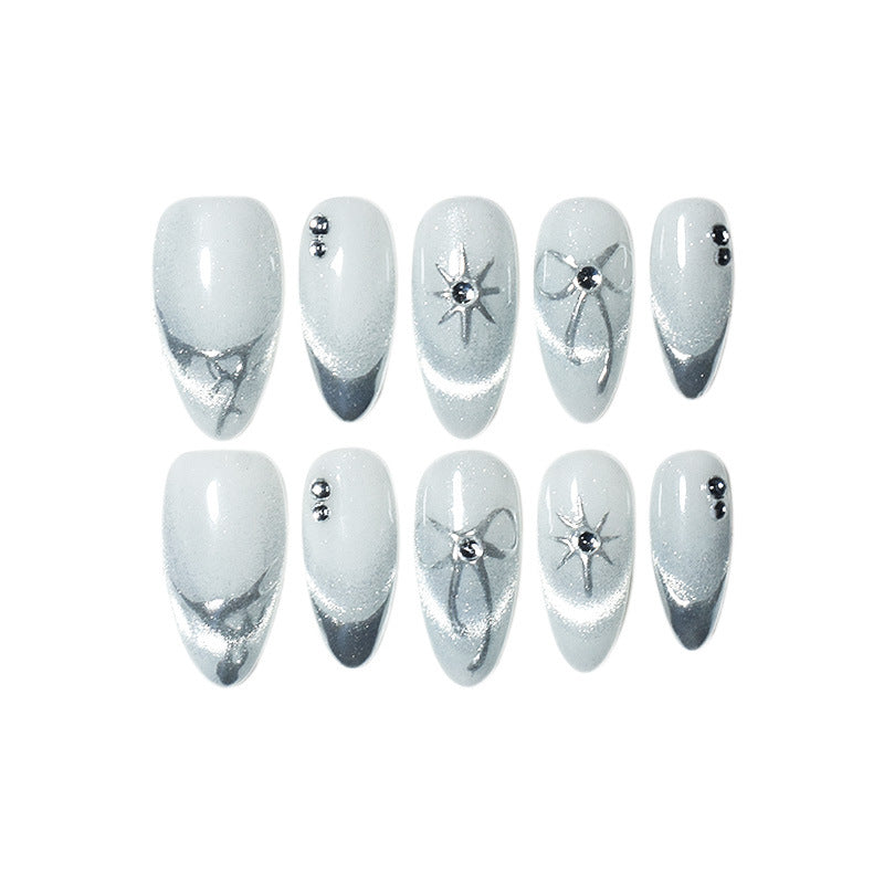 Artistic French Tip Nail Extensions Kalsten