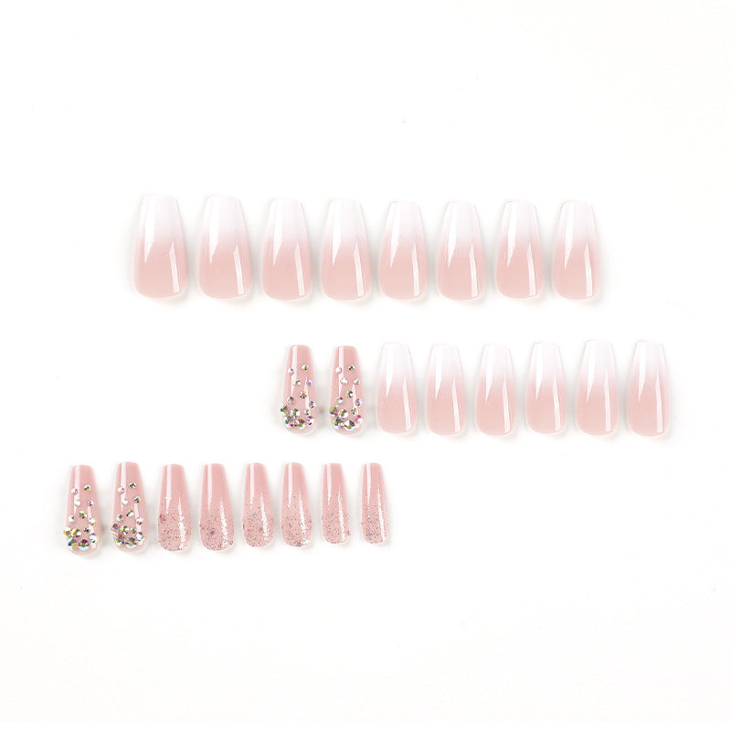 Artful Acrylic Nails with Elegant Glitter Design Kalsten