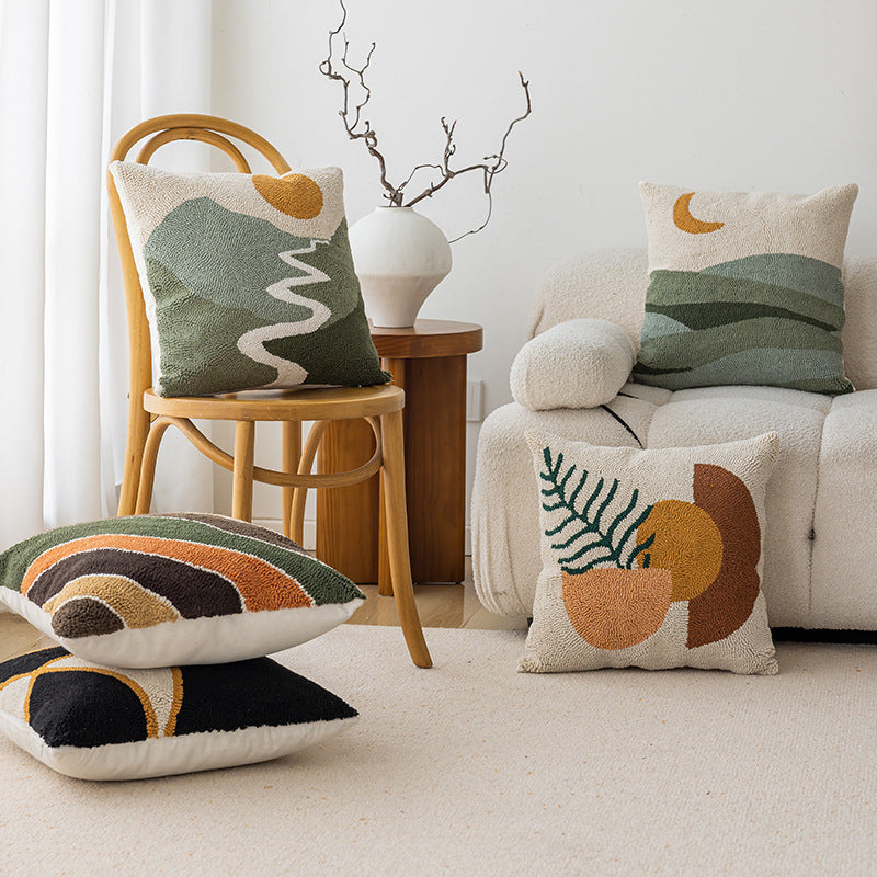 Textured Botanical Art Cushion