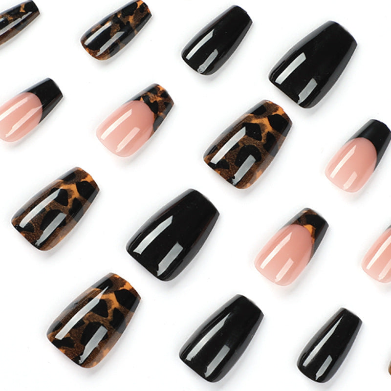 Artistic stiletto nails with leopard design Kalsten