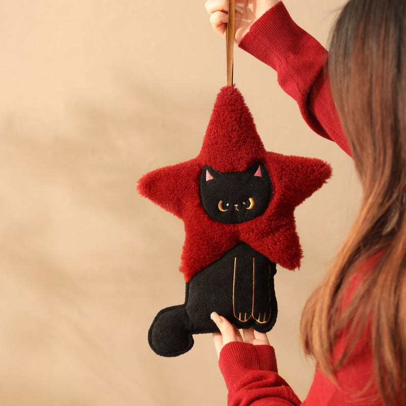 Plush Hanging Decoration Cat in Star Costume with Hanging Loop Kalsten