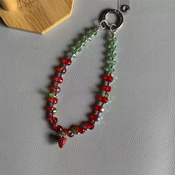 Decorative Strawberry Charm Keychain Kalsten