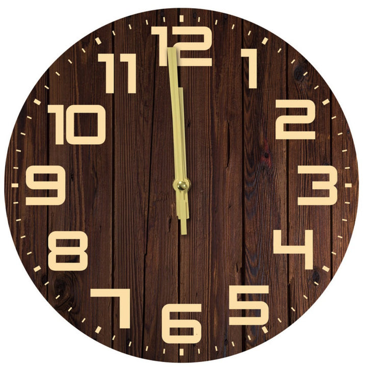 Wall clock in rustic wood design Kalsten