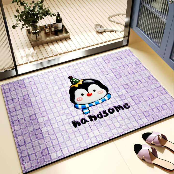 Cute Penguin-Themed Doormat