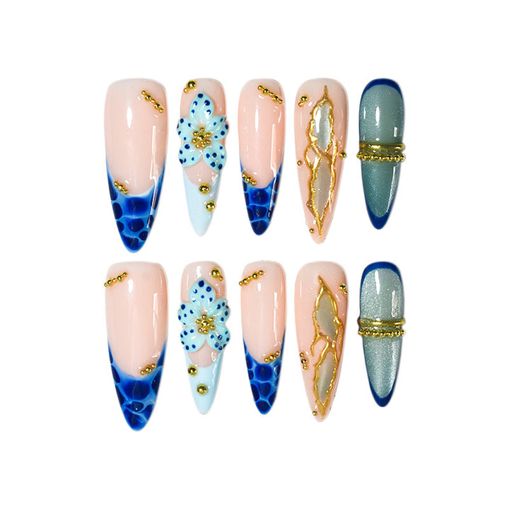 Artistic Mixed Media Nail Art Extensions Kalsten