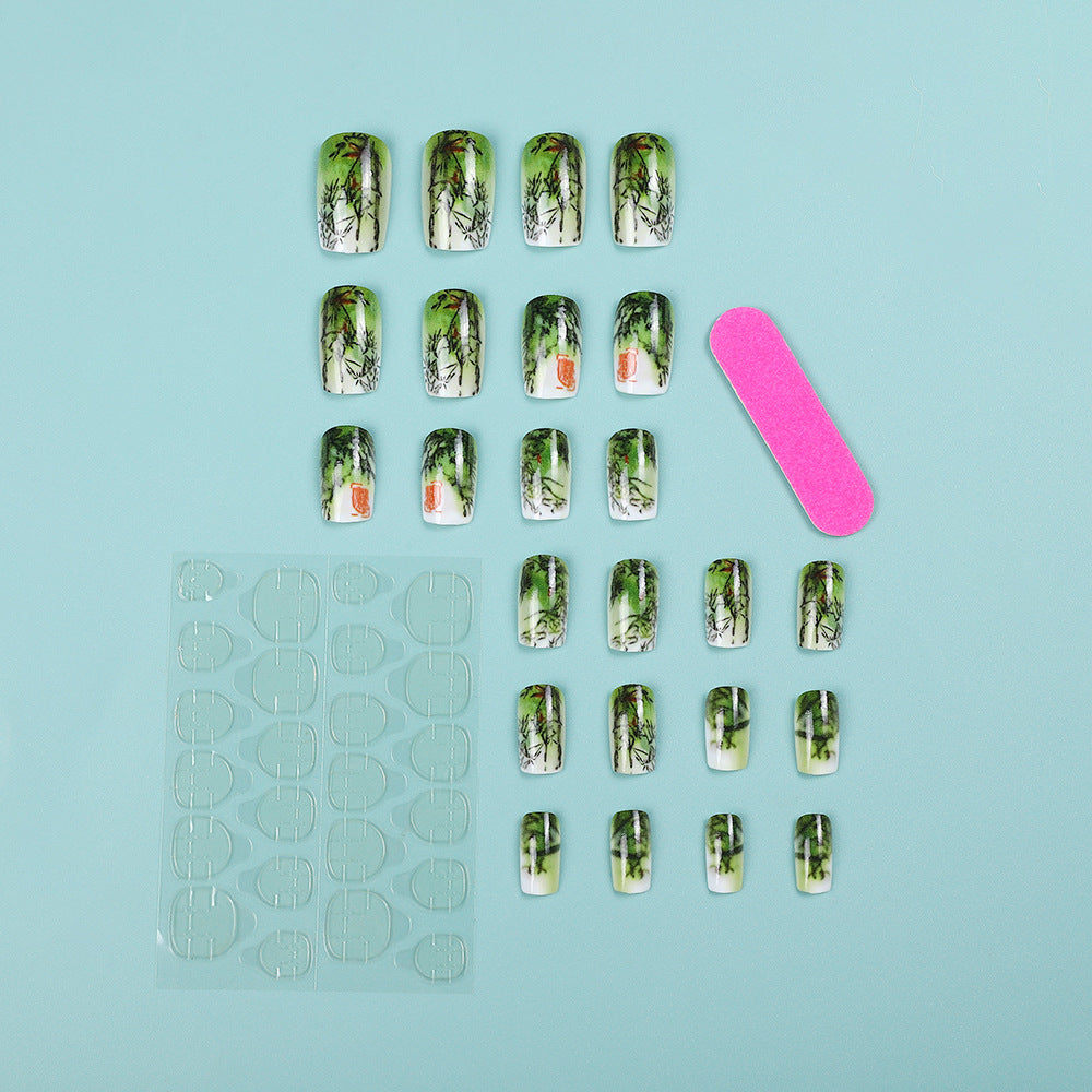 Artificial nails with bamboo design Kalsten