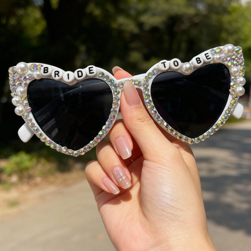 Glamorous Heart-Shaped Bridal Sunglasses Kalsten