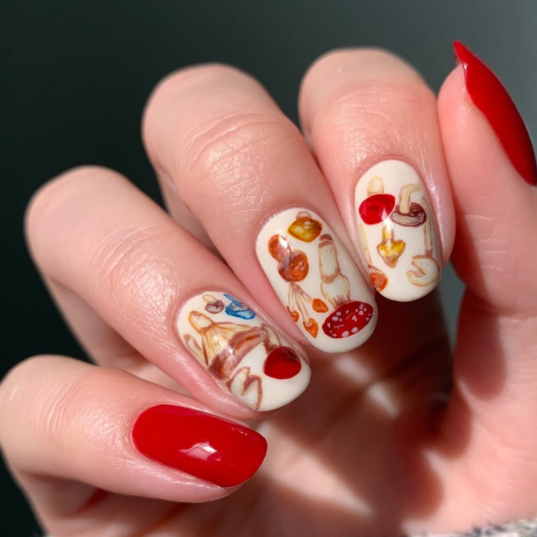 Expressive Food-Themed Nail Art Extensions Kalsten