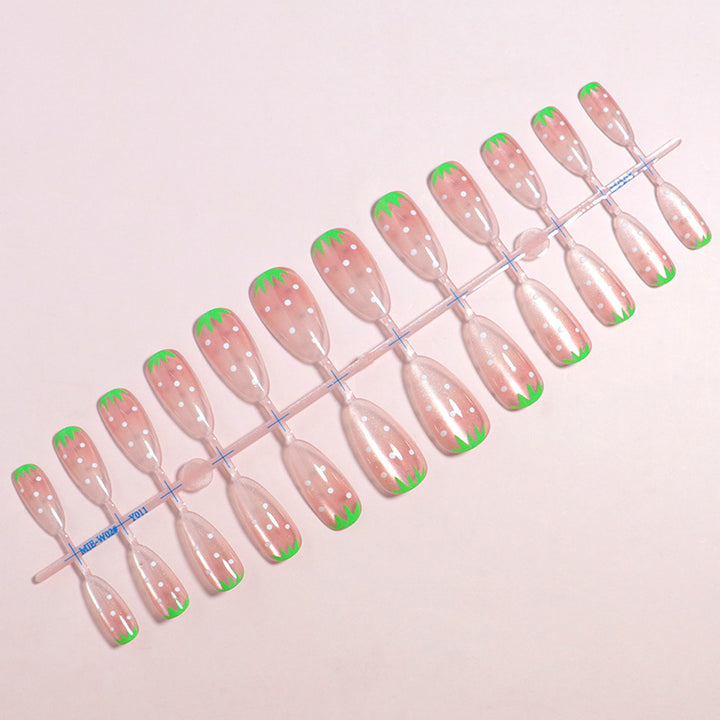 Strawberry-Inspired Artistic Press-On Nail Set Kalsten