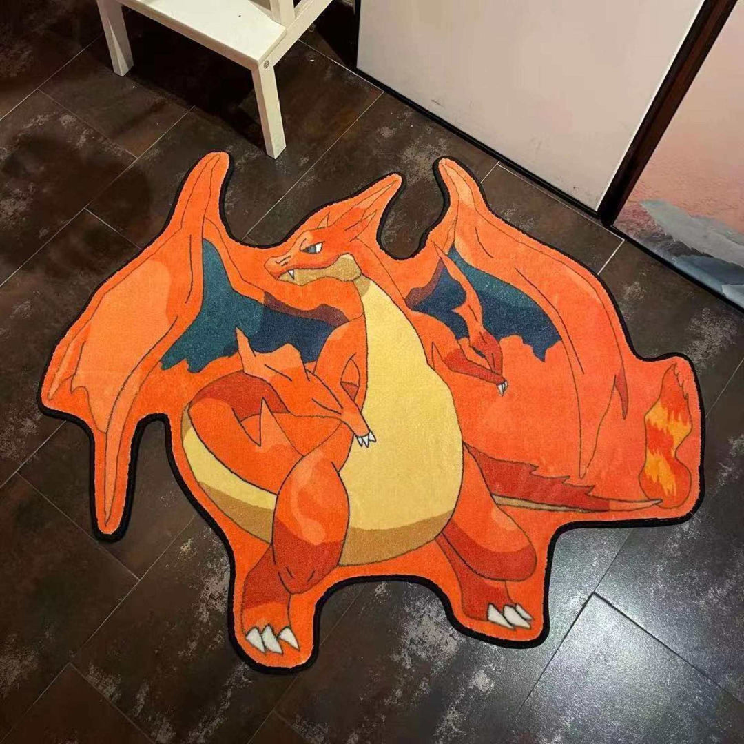 Cartoon Dragon-Themed Area Rug