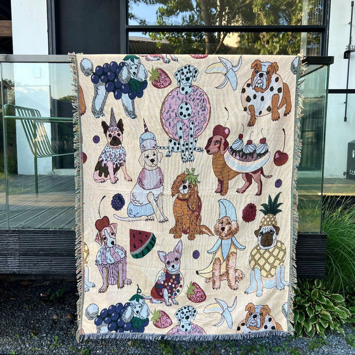 Decorative Pet-Themed Throw Blanket
