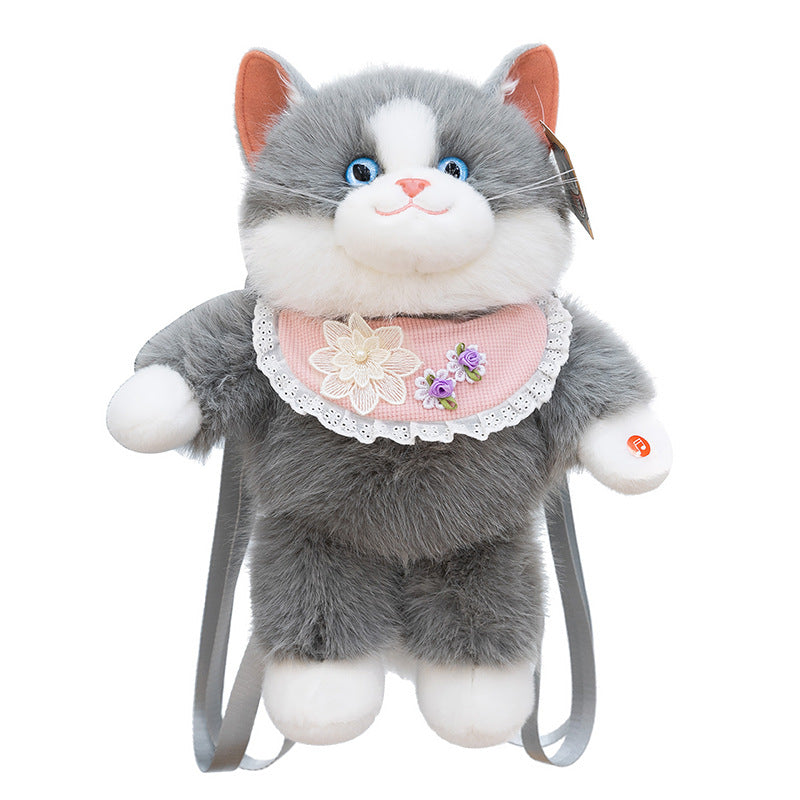 Plush Cat-Themed Backpack Kalsten